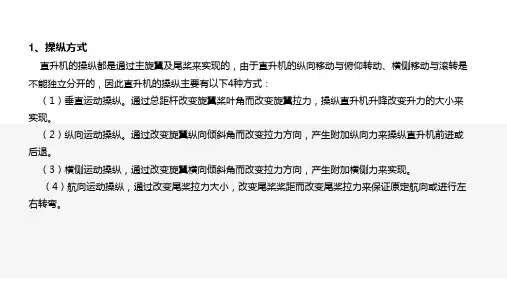 无人机飞行原理—无人直升机飞行原理