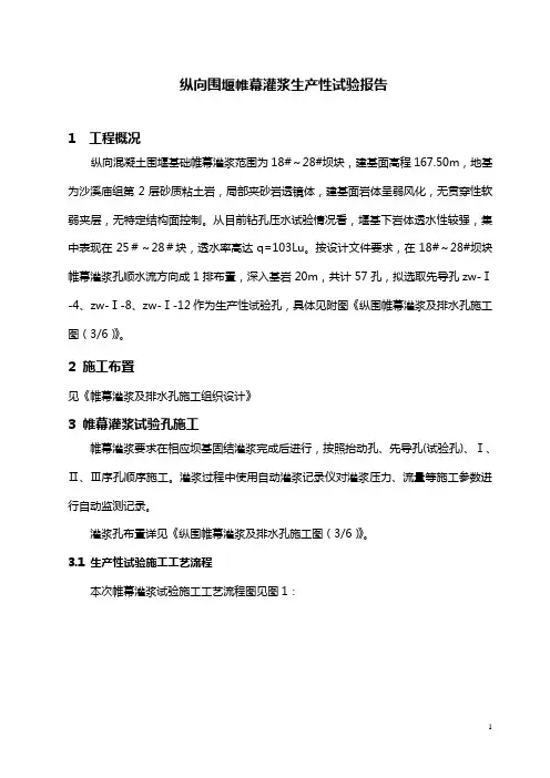 10帷幕灌浆试验报告