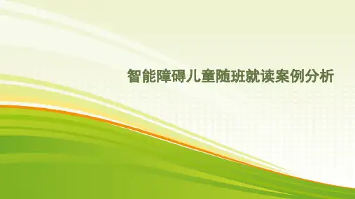 智能障碍儿童随班就读 案例分析