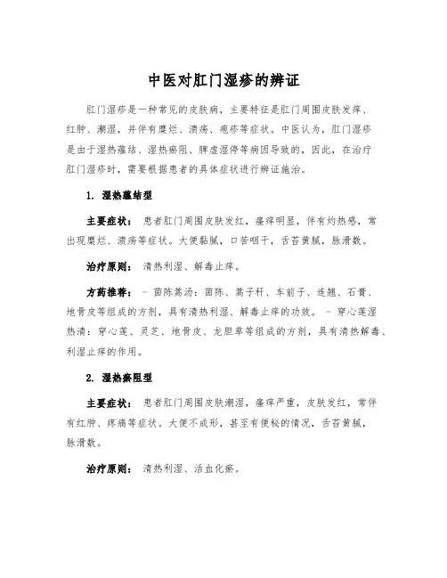 中医对肛门湿疹的辨证[1]