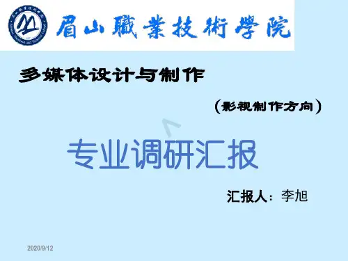 多媒体设计与制作专业(影视方向)调研汇报