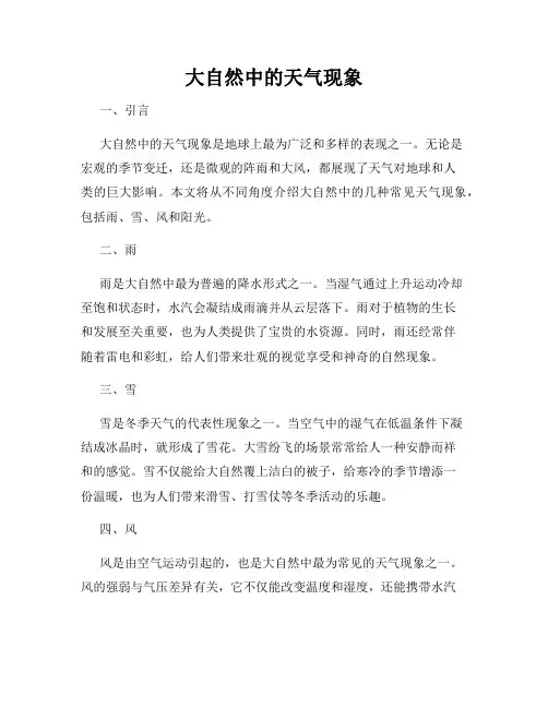 大自然中的天气现象