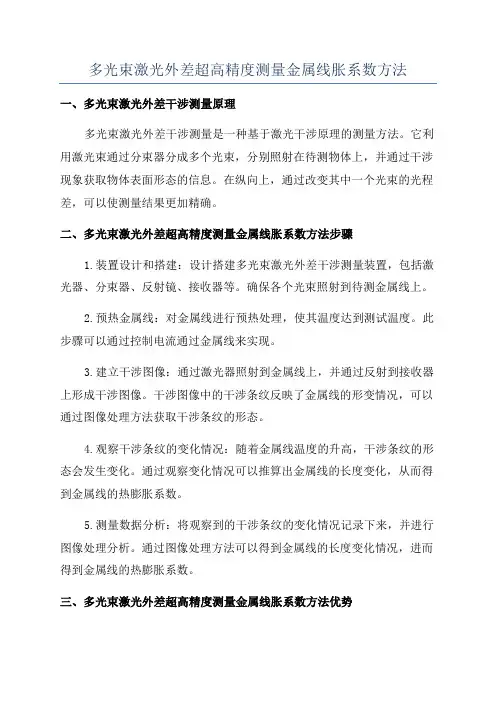多光束激光外差超高精度测量金属线胀系数方法