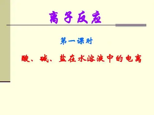 人教版高中化学必修一课件电解质