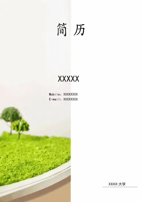 简洁大气个人简历word电子模板