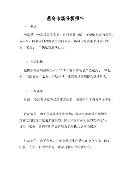 燕窝市场分析报告