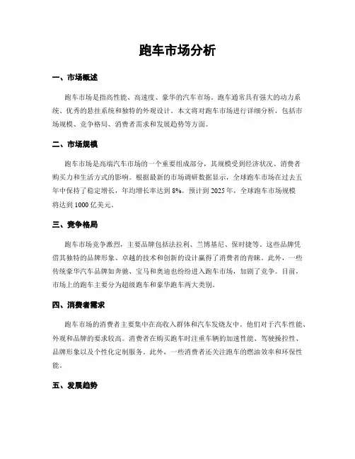 跑车市场分析