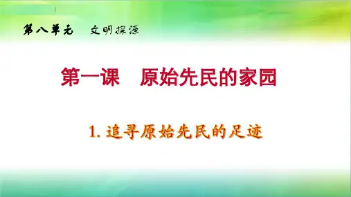人教版七年级下册历史与社会第八单元文明探源复习课件