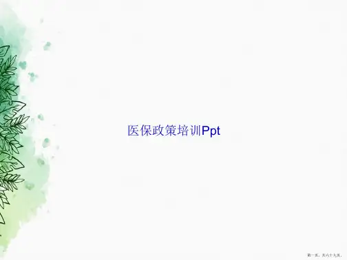 医保政策培训Ppt讲课文档
