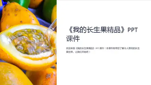 《我的长生果》课件