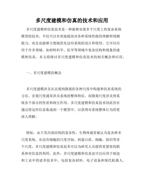 多尺度建模和仿真的技术和应用