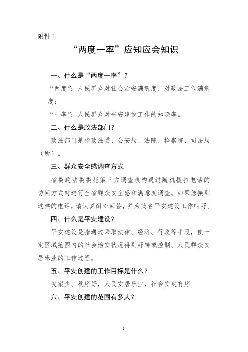“两度一率”调查问卷