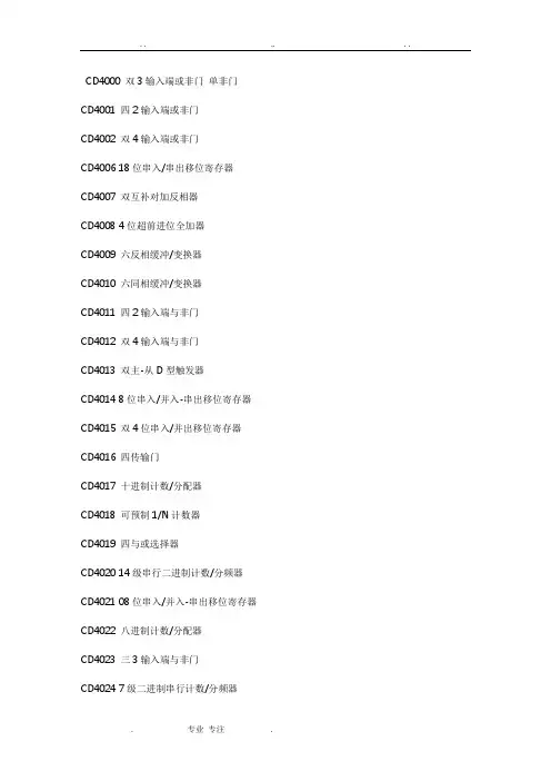 IC集成电路型号大全与40系列芯片功能大全77403