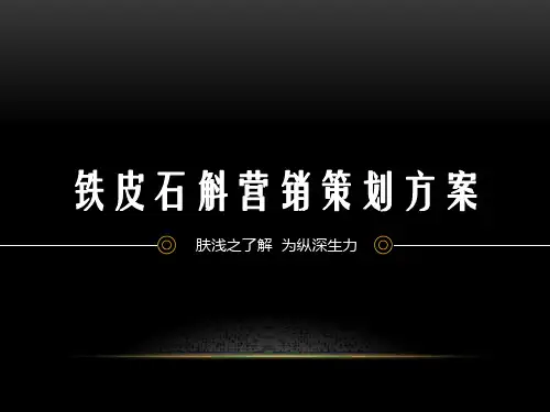 铁皮石斛营销策划方案