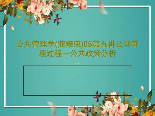 公共管理学(龚翔荣)05第五讲公共管理过程—公共政策分析共88页