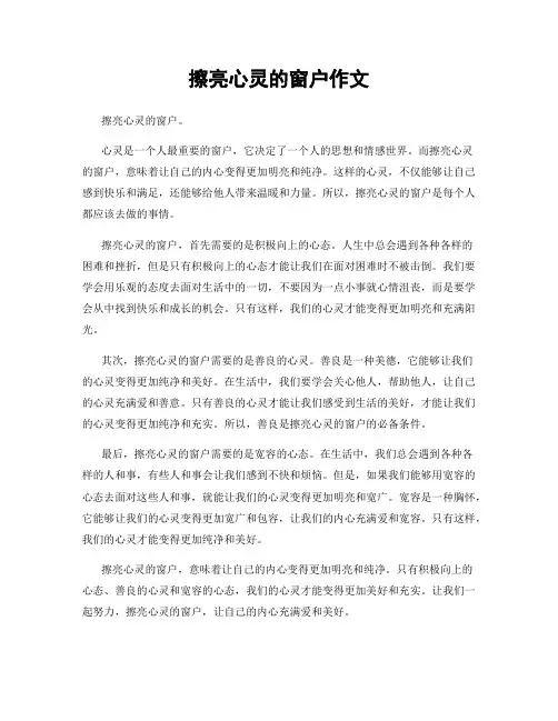 擦亮心灵的窗户作文