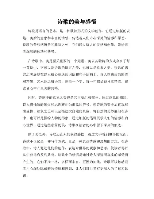 诗歌的美与感悟