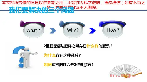二型糖尿病和肥胖培训课件