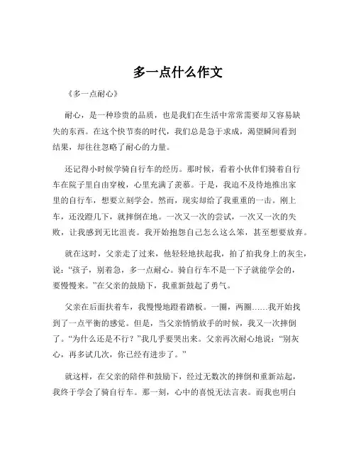 多一点什么作文