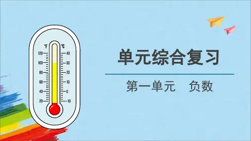 人教版数学6年级下册 第1单元(负数)《单元综合复习》课件(共24张PPT)