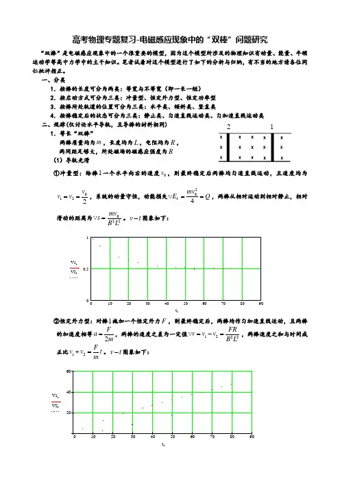 高考物理专题复习-电磁感应现象中的“双棒”问题研究