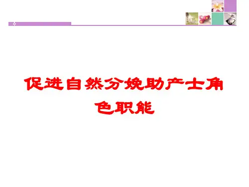 促进自然分娩助产士角色职能培训课件