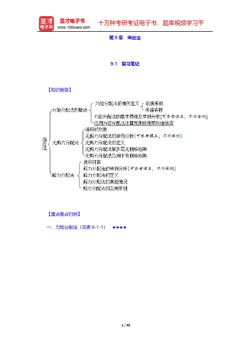 李廉锟《结构力学》笔记和课后习题(含考研真题)详解-第9章 渐近法【圣才出品】