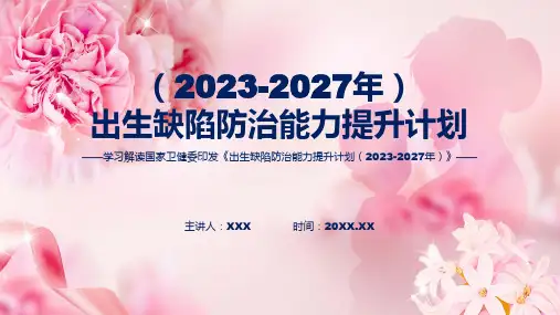 新制定出生缺陷防治能力提升计划20232027年学习解读ppt资料
