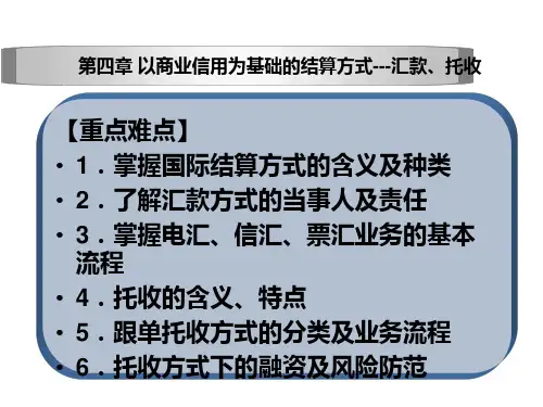 国际结算课件  以商业信用为基础的结算方式