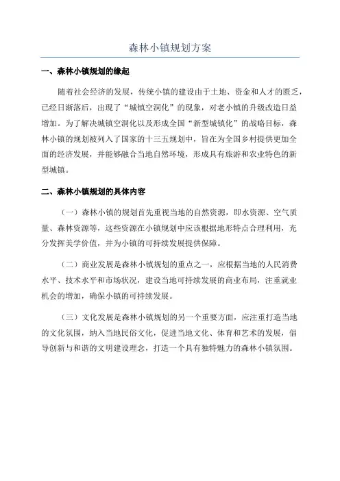 森林小镇规划方案