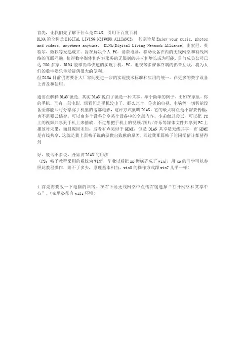 DLAN使用教程