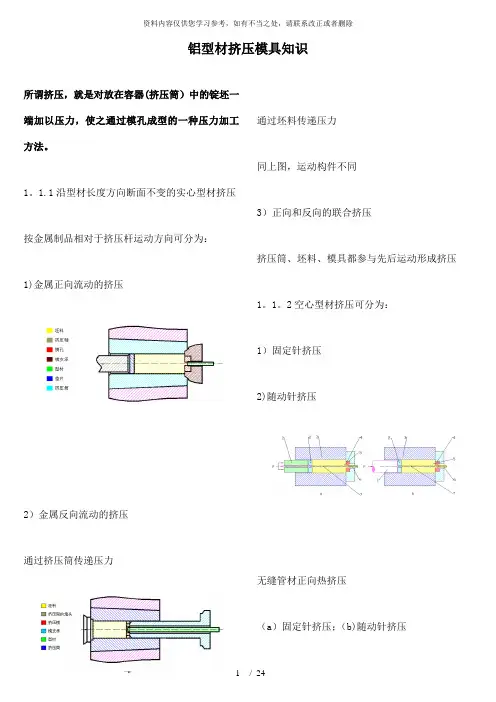【精品】铝型材挤压模具知识