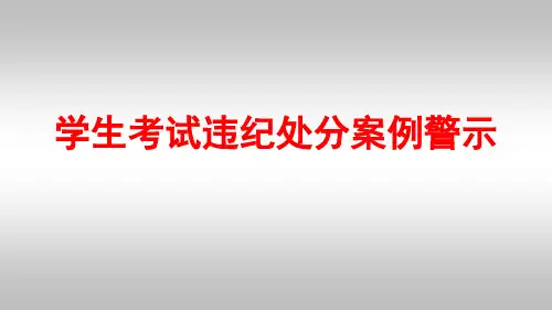 学生违纪处分案例警示