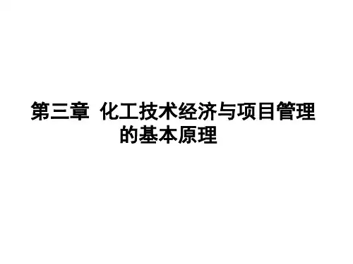 电子教案与课件：《化工技术经济(第四版)》第3章 化工技术经济与项目管理的基本原理