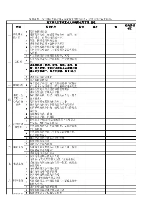 弱电施工图审查