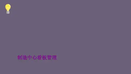 制造中心车间看板管理PPT