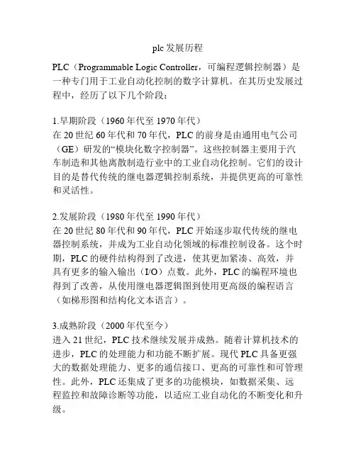 plc发展历程