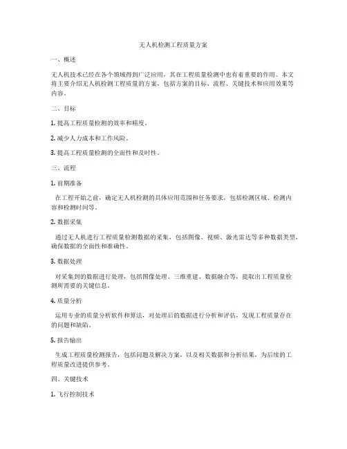 无人机检测工程质量方案