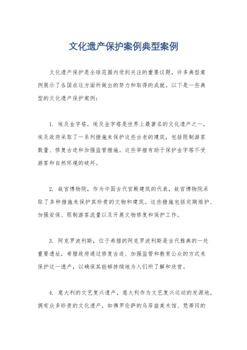文化遗产保护案例典型案例