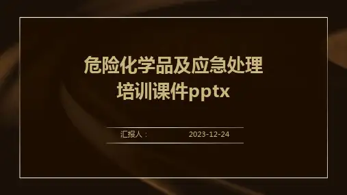 危险化学品及应急处理培训课件pptx