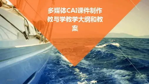 2024版多媒体CAI课件制作教与学教学大纲和教案