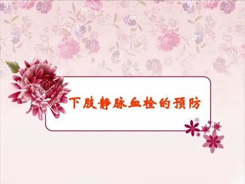 《下肢静脉血栓的预防》ppt课件