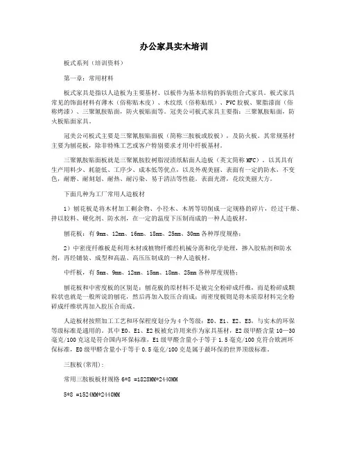 办公家具实木培训