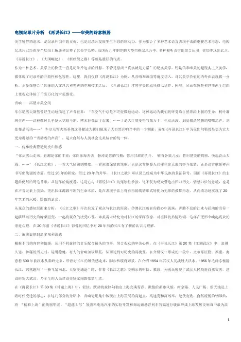 电视纪录片分析