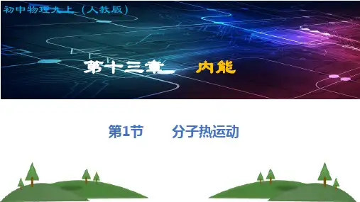 人教版物理九年级全一册13.1分子热运动课件