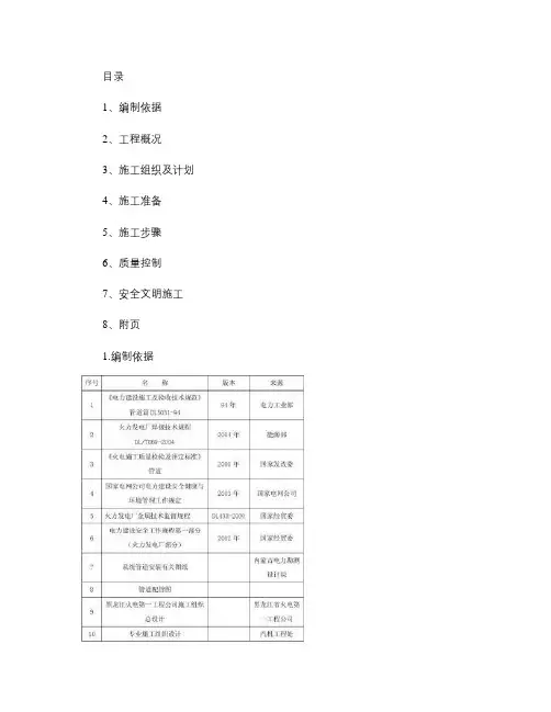 电厂四大管道安装作业指导书