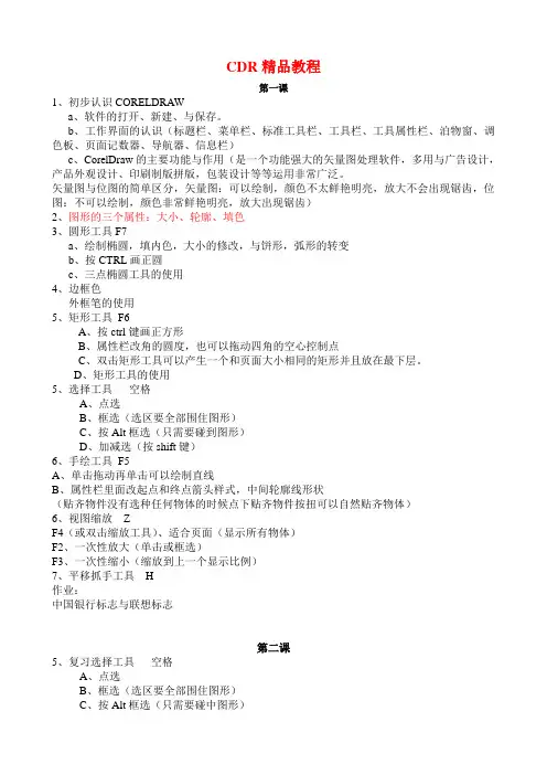 CDR入门教程 免费