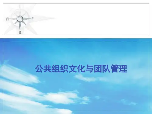 公共组织文化与团队管理(ppt28页)