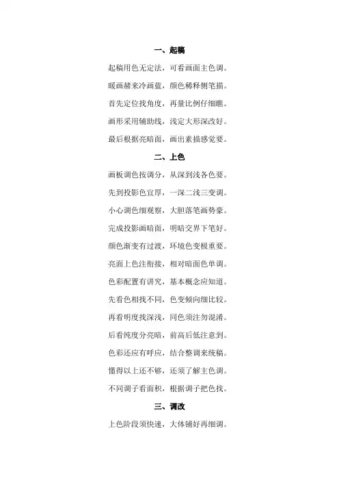水粉静物的画法口诀 ,这个特别厉害