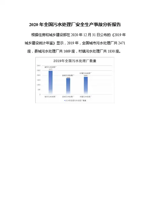 2020年全国污水处理厂安全生产事故分析报告